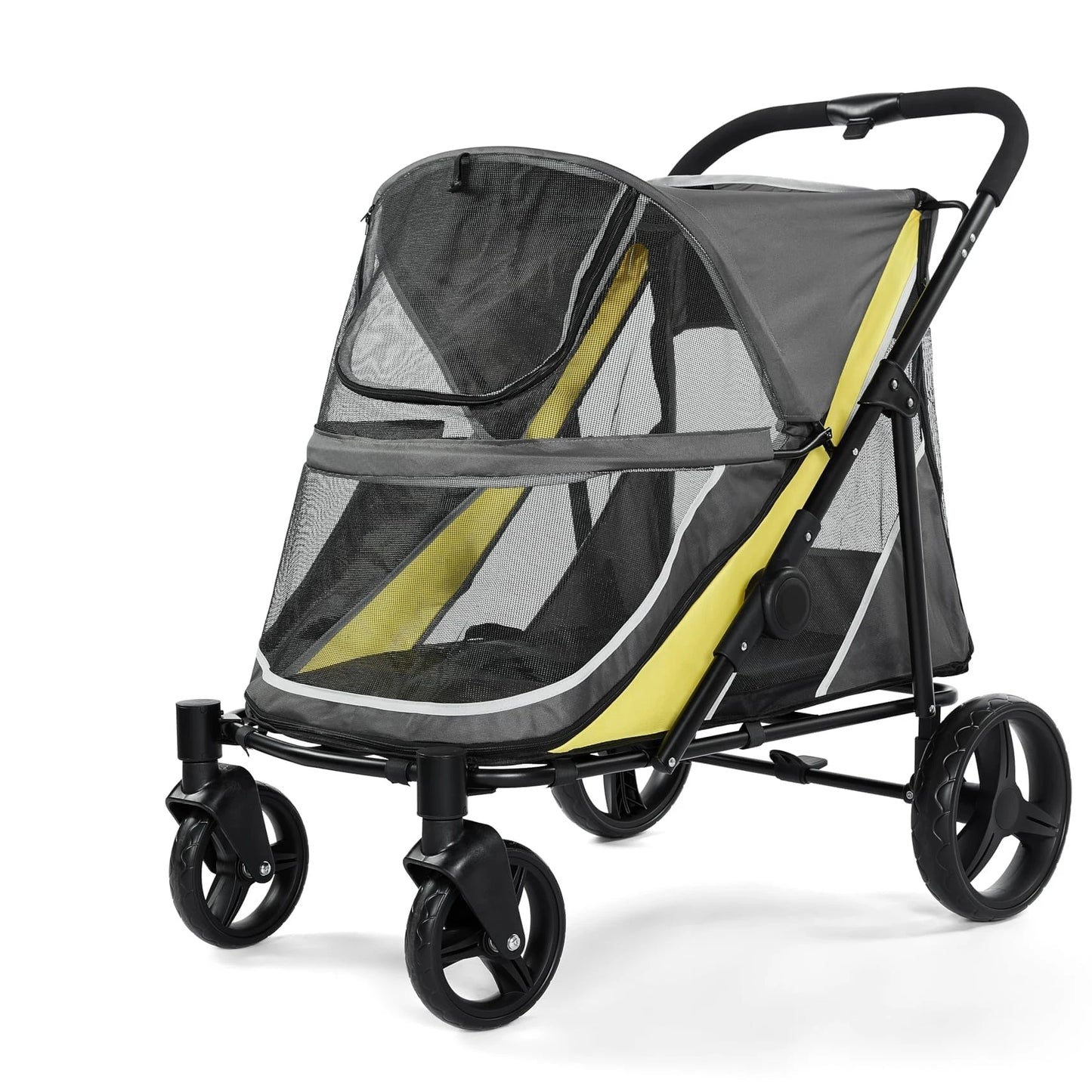 Dog Stroller for Large Dogs & Big Pets, Heavy-Duty All-Terrain Dog Pet Stroller with Lockable Wheels, Adjustable Handle & Mesh