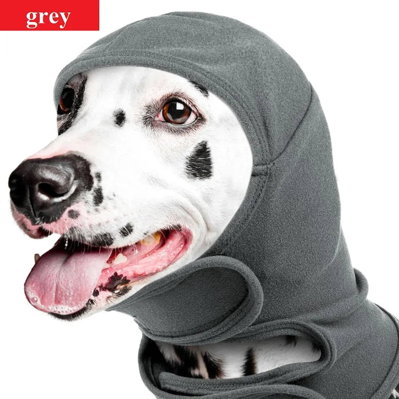 Dog Ear Cover for Anxiety Relief, Adjustable Dog Calming Hood for Grooming Bath Drying, No Shake Pet Head Ear Wrap for Hematomas