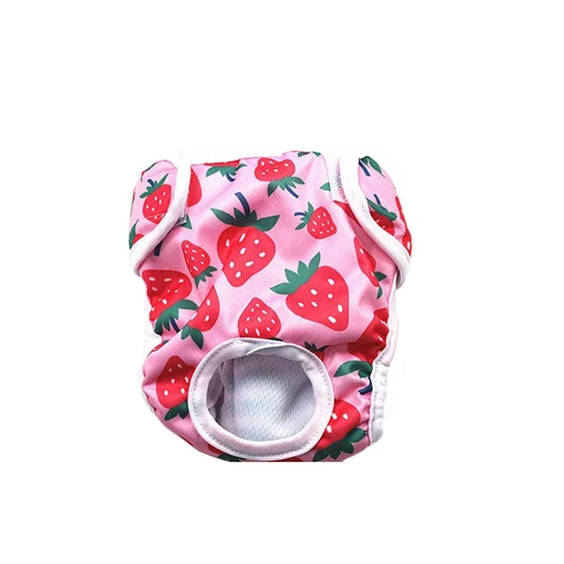 Washable Dog Diapers Physiological Pants Cute Cartoon Print Female Dog Diaper Underwear Dog Sanitary Panties pañales para perros