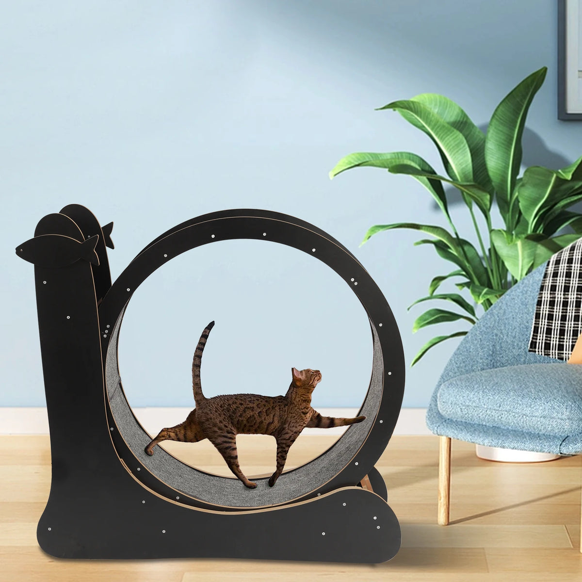 110*34*102cm Cat Exercise Wheel Large Cat Treadmill with Carpeted Runway Cat Sport Toy Fitness Weight Loss Device for Cats
