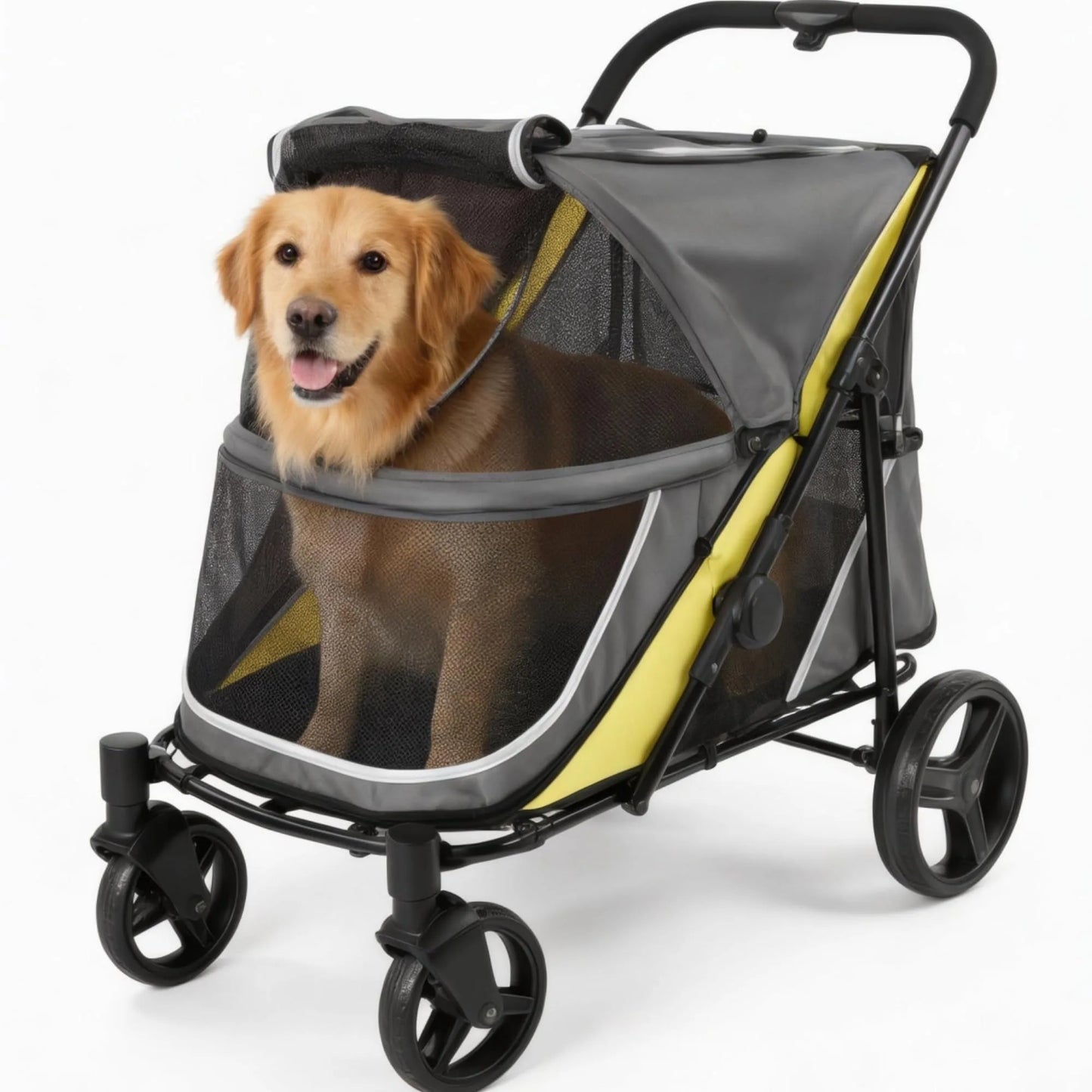 Dog Stroller for Large Dogs & Big Pets, Heavy-Duty All-Terrain Dog  Pet Stroller with Lockable Wheels, Adjustable Handle & Mesh