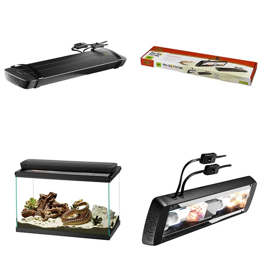 Pro Sol Customizable Light and UVB Fixture for Reptile Terrariums, 20 Inches