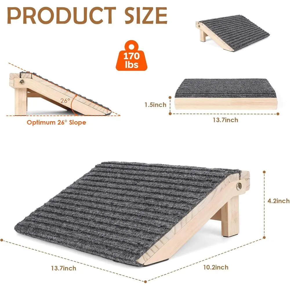 Portable Pet Stairs with Non-Slip Surface for Small Dogs and Senior Dogs, Easy Storage