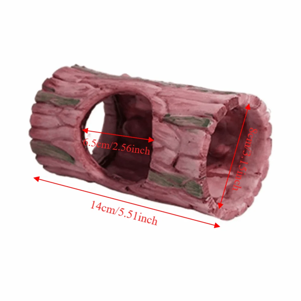 Resin Ornament Reptile Hideout Cave Tree Hollow Climbing Space Hollow Tree Trunk Decor Strong Suction Cup Comfortable