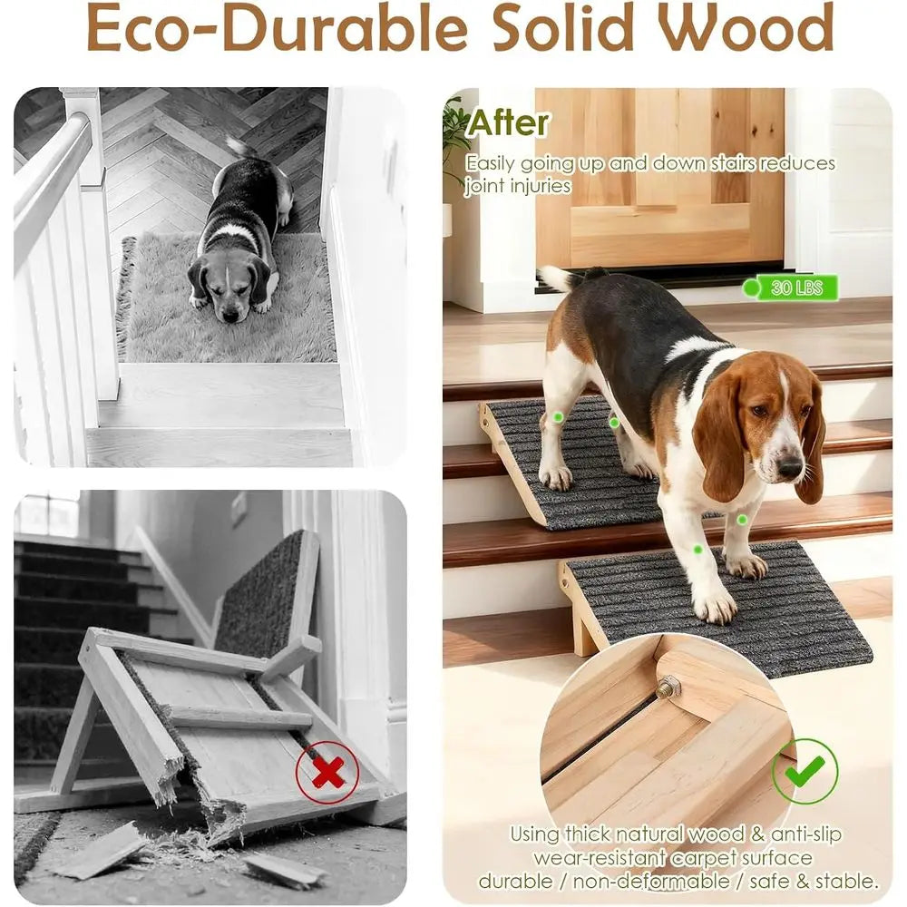 Portable Pet Stairs with Non-Slip Surface for Small Dogs and Senior Dogs, Easy Storage
