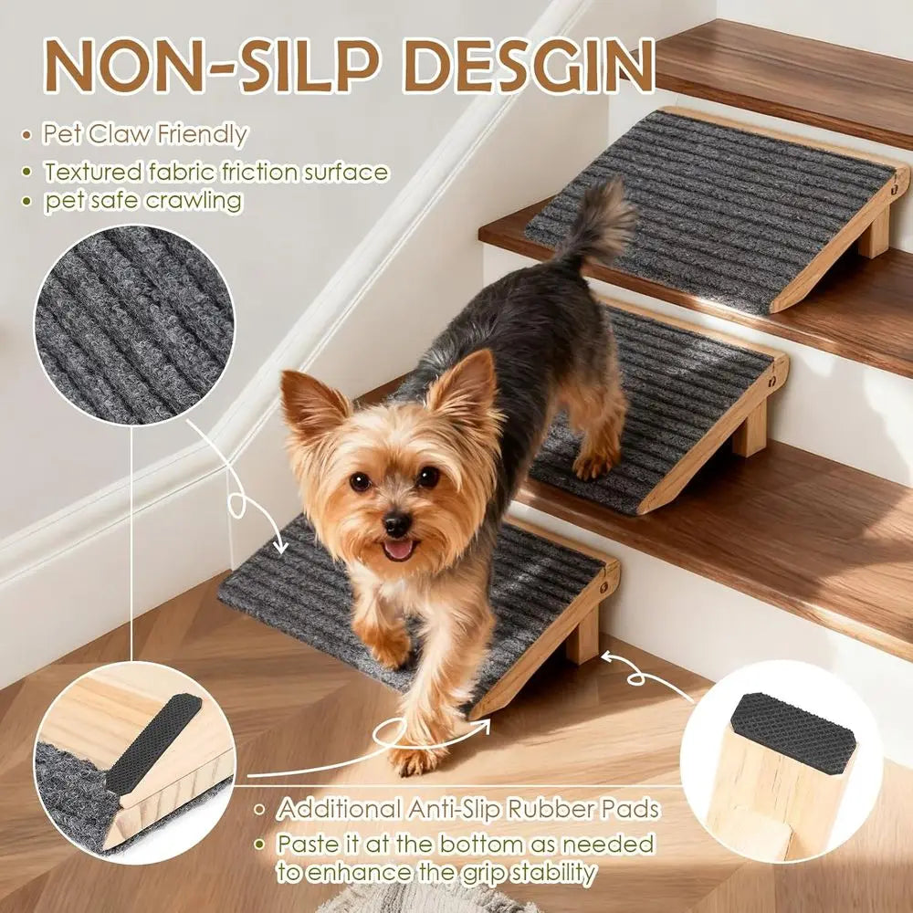 Portable Pet Stairs with Non-Slip Surface for Small Dogs and Senior Dogs, Easy Storage