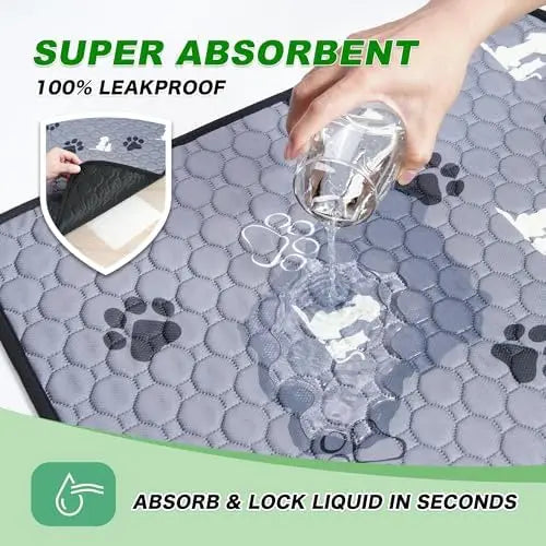 WanpeeGoo Washable Dog Pee Pads 18"x24" Grey – Reusable, Absorbent & Non-Slip for Puppies & Pets