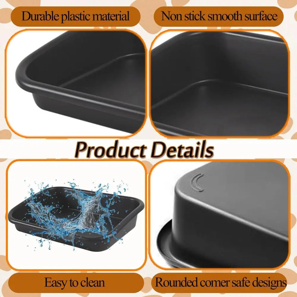 Extra Large Low Entry Litter Box for Senior Cats, Easy Clean, Ideal for Disabled, Elderly, or Kittens