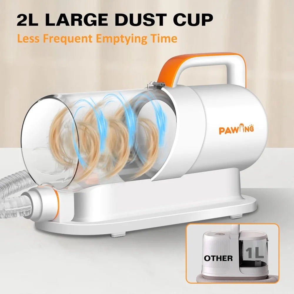 Pet Grooming Kit with Vacuum, All-in-1 Professional Deshedding Tools for Dogs & Cats - Low Noise Dogs